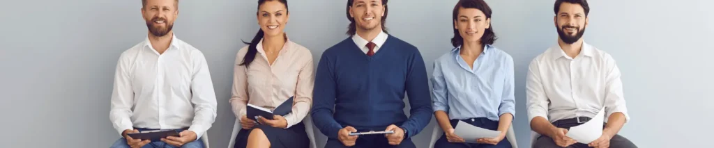 Confident job applicants ready to apply