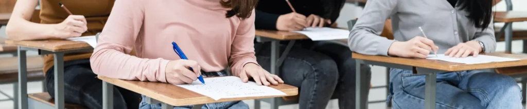 taking exam