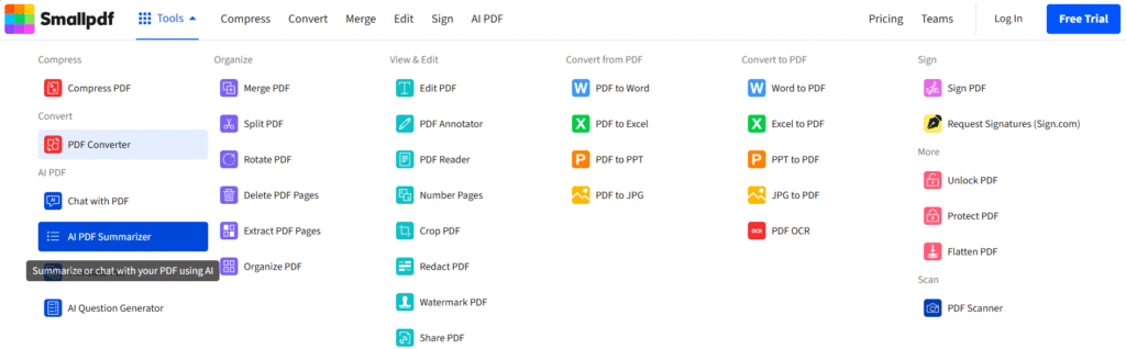 Smallpdf tools