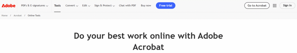 Adobe Acrobat Online Tools