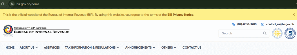 BIR website