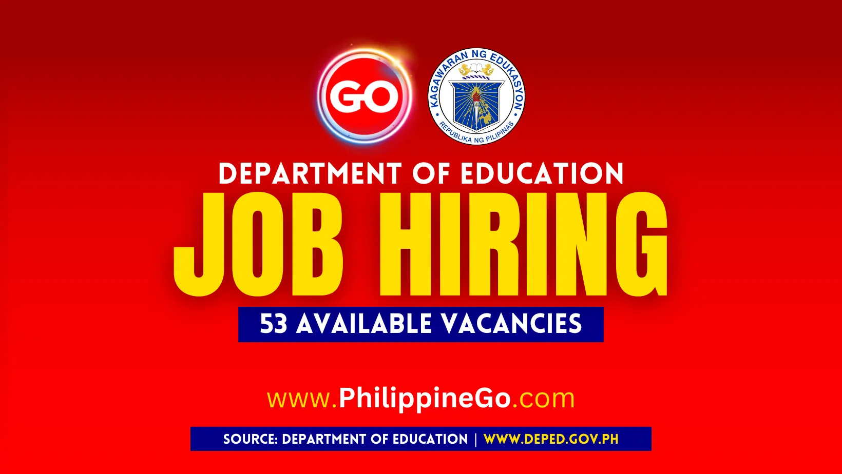 53 DepEd Job Vacancies