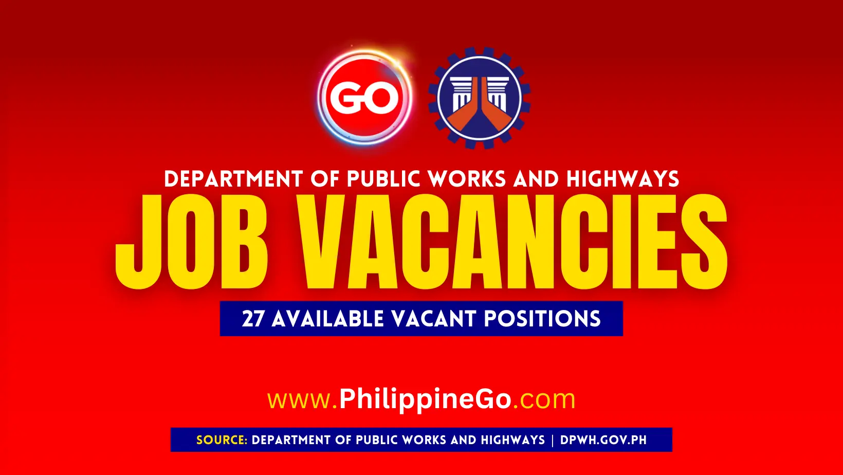 27 DPWH Job Vacancies 2026 | Apply Now
