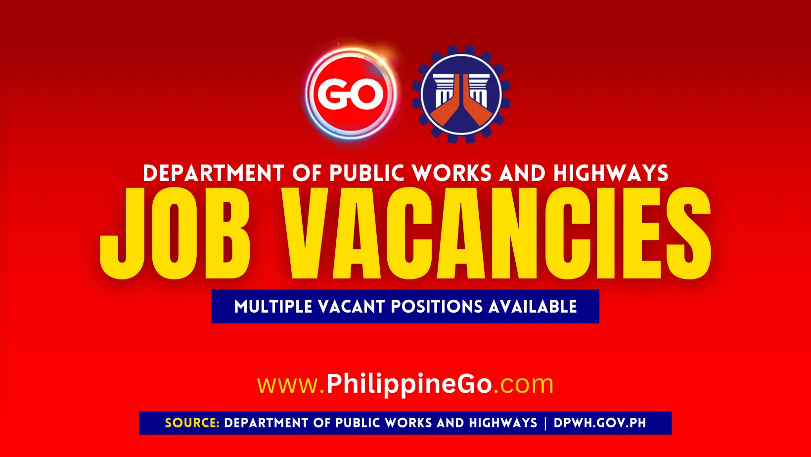 DPWH Job Vacancies 2026 | Apply Now