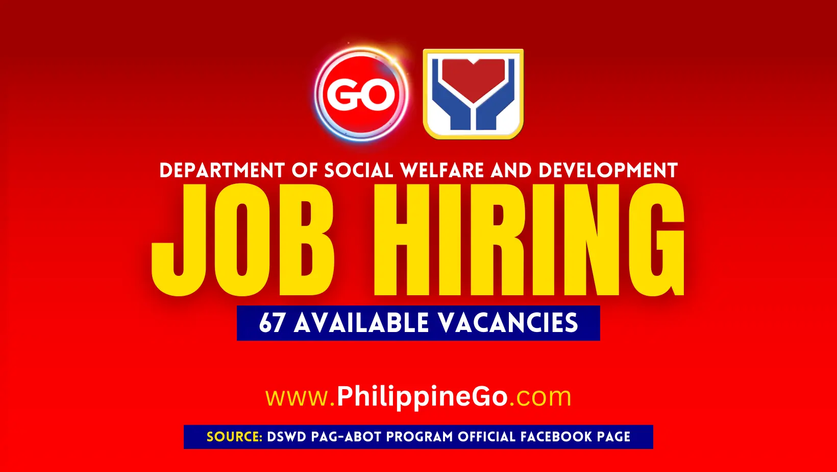67 DSWD job vacancies